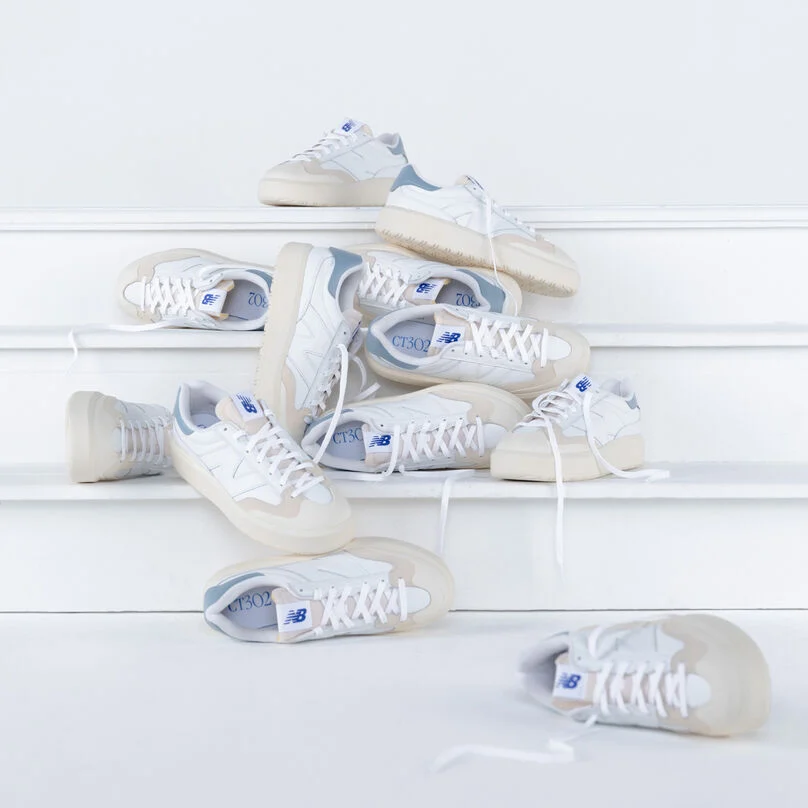 shoes on white steps